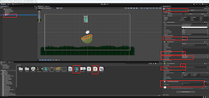 Объект рыбы в Unity с Rigidbody 2D, Is Trigger и скриптом уничтожения