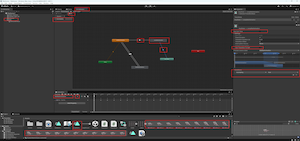 Animator window with jump animation and transitions configured