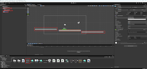 Scene with duplicated platforms and camera following the rat